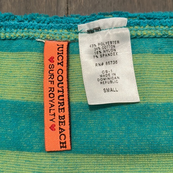 Y2K Vintage Juicy Couture Striped Terry Bikini Size S - Picture 12 of 13